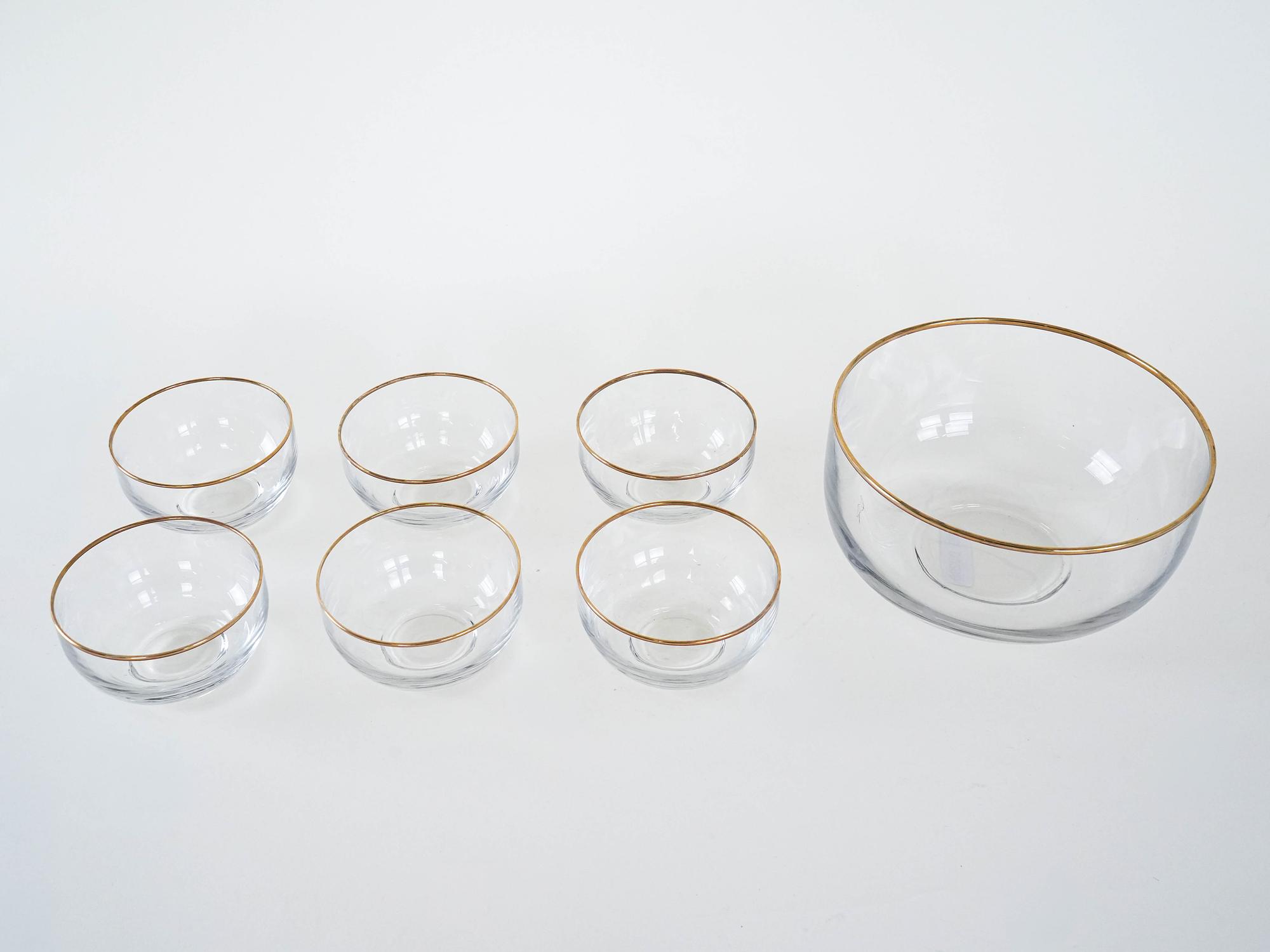 Glasservier-Set 1970er Jahre 4