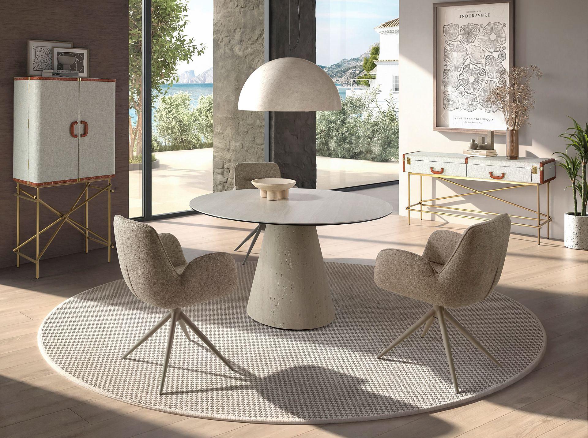 Sideboard aus Stoff und Walnussholz 3272 3