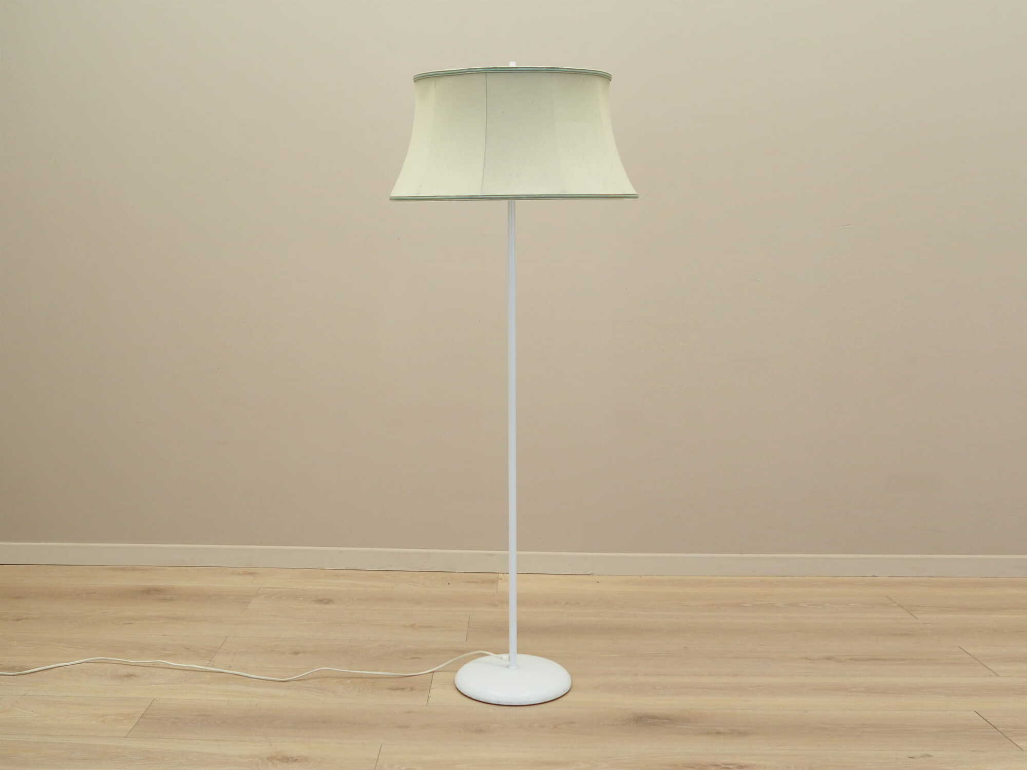 Vintage floor lamp Metal Fabric Green 1970s 1