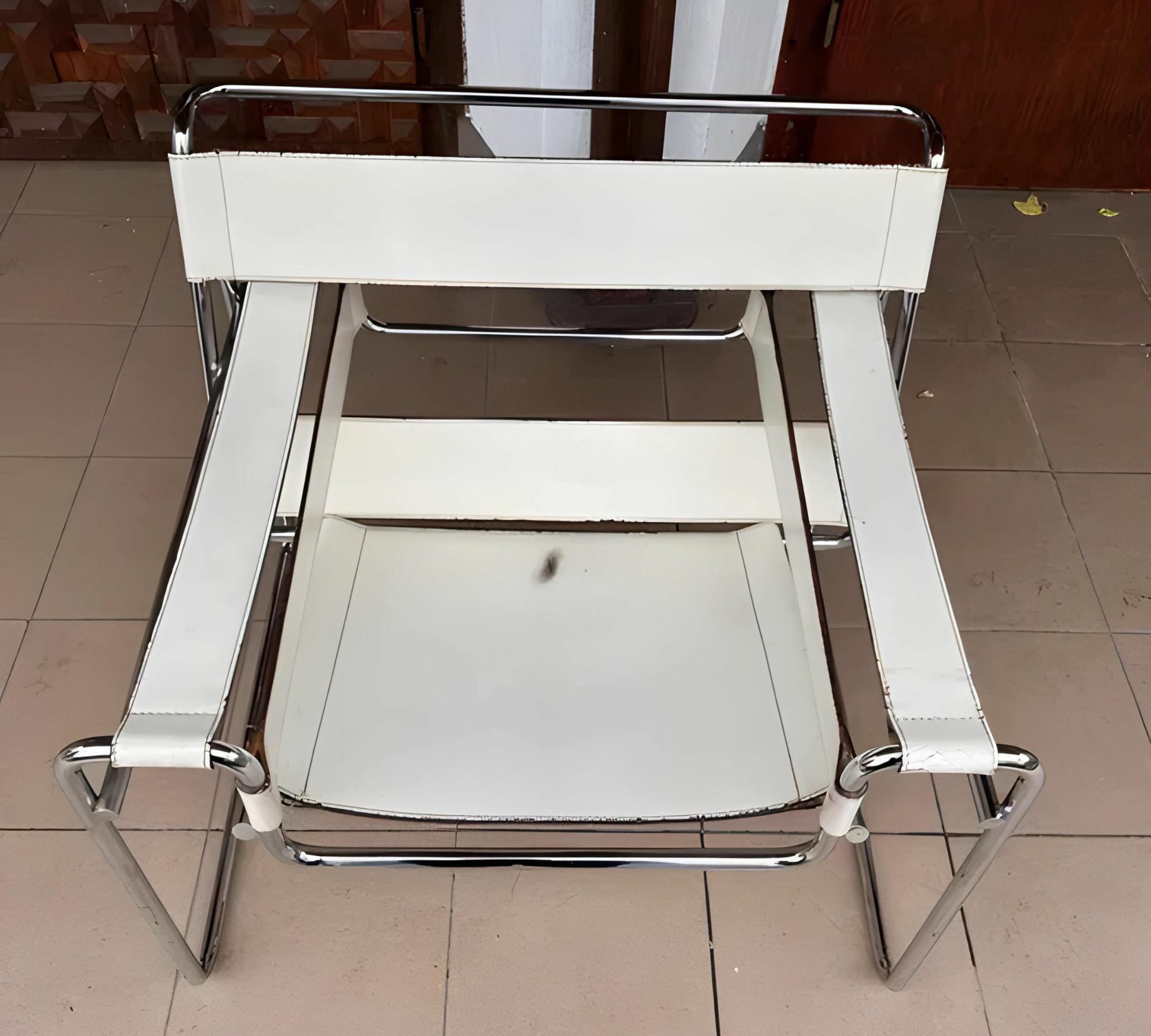 Vintage Marcel Breuer Wassily Chair Weiß 1960er Jahre 1