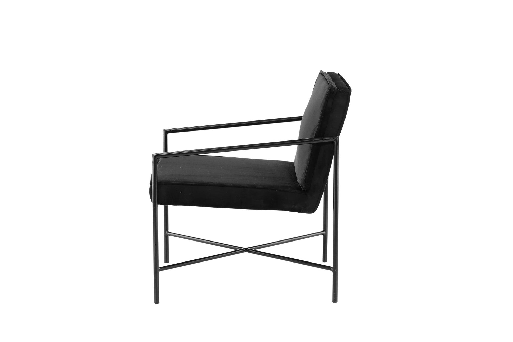 Rakel Armchair Velvet Black 3