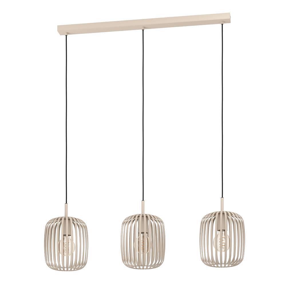 3-Flammig Pendelleuchte Romazzina Stahl Beige 3