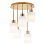 Polley Pendant Light 5-bulb Frosted Glass Gold 3