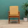 Armchair Teak wood Textile Yellow 1970s 2