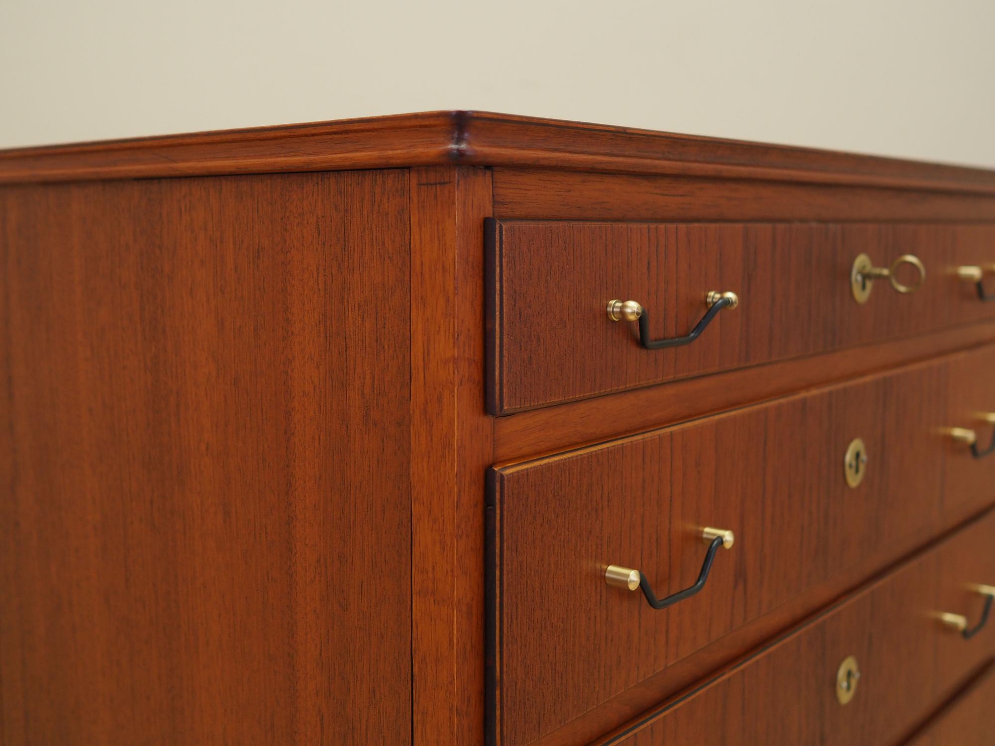 Chest of drawers Teak wood 1970s 7