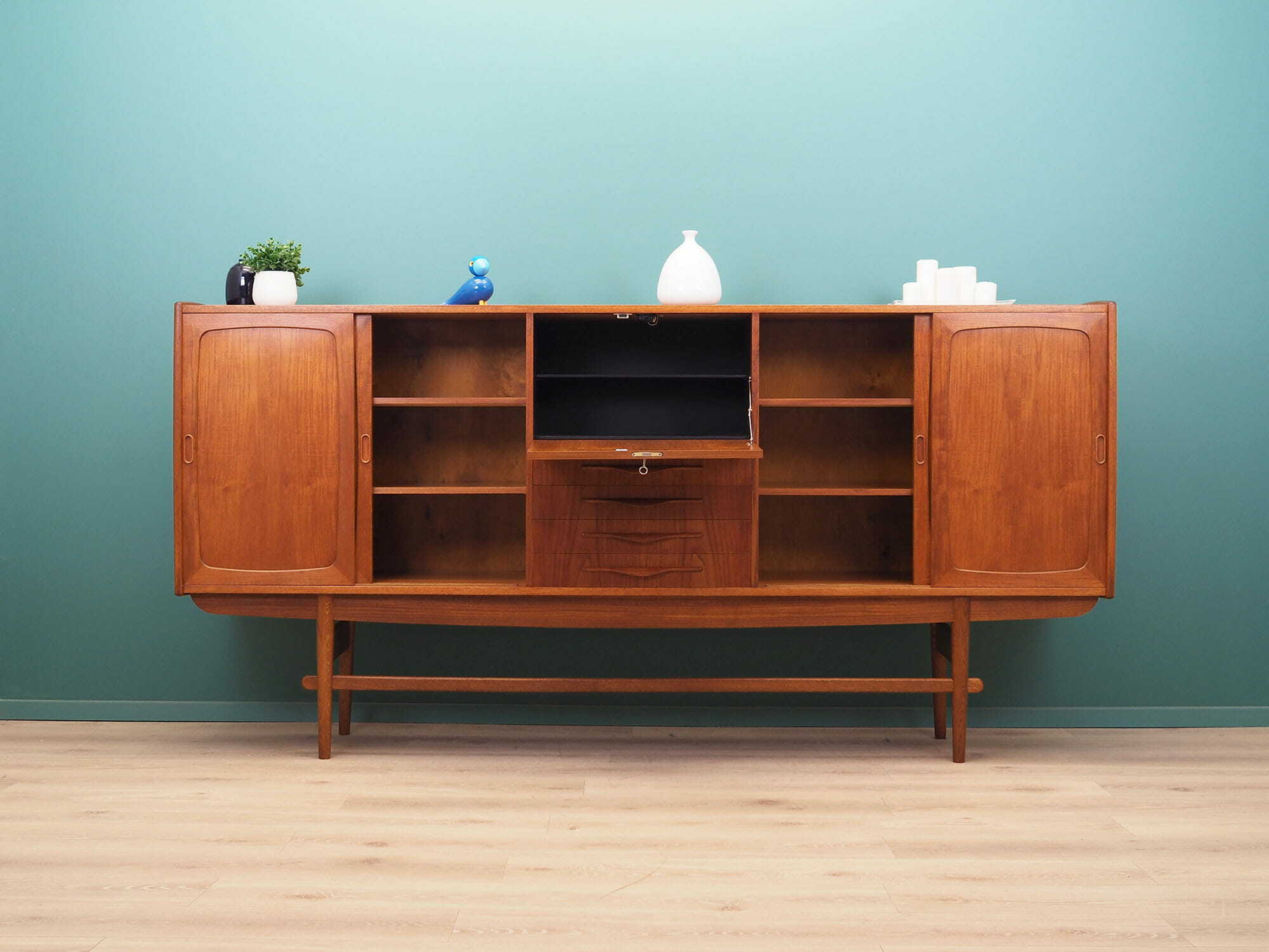 Vintage Sideboard Teak wood Brown 1960s 2
