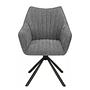 Juweh Armlehnenstuhl Grau Chenille Eisen 63x88x62cm 1