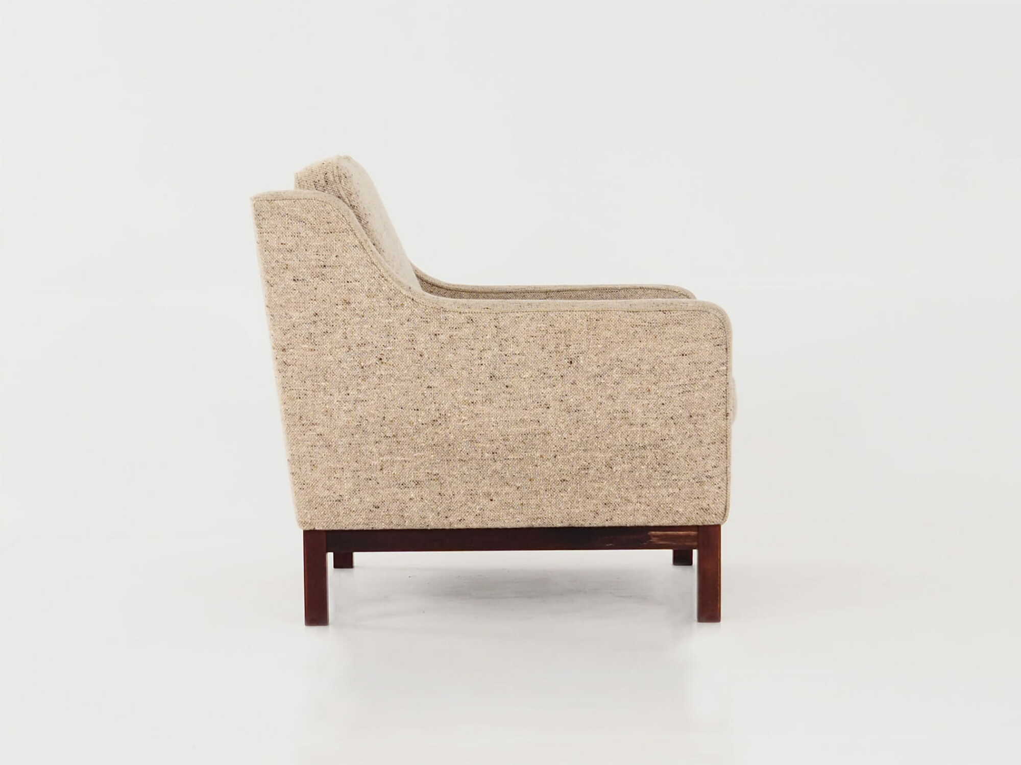 Vintage Sessel Buchenholz Textil Beige 1970er Jahre  3