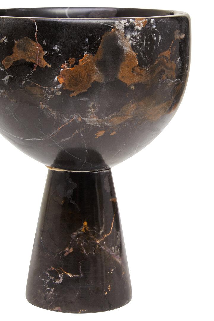 Salmo Kleine Schwarze Marmor Säule Schale
 2