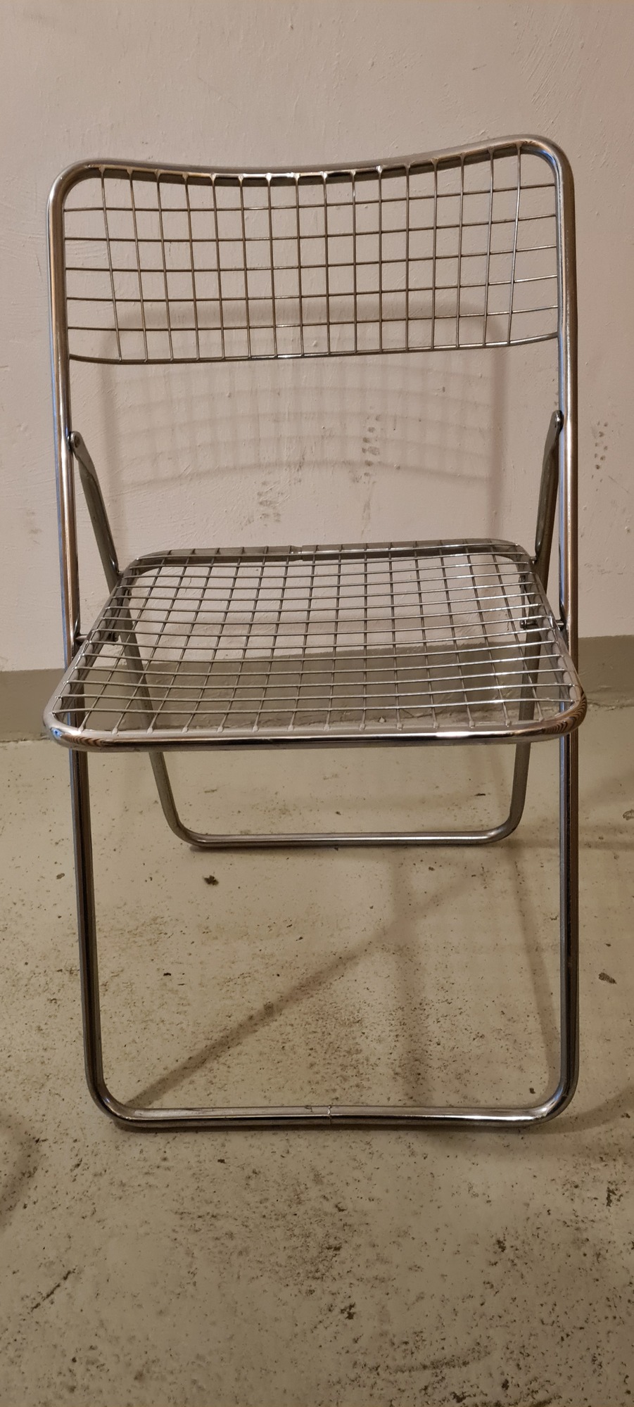 2x Vintage Klappstuhl Niels Gammelgaard Chrom 2