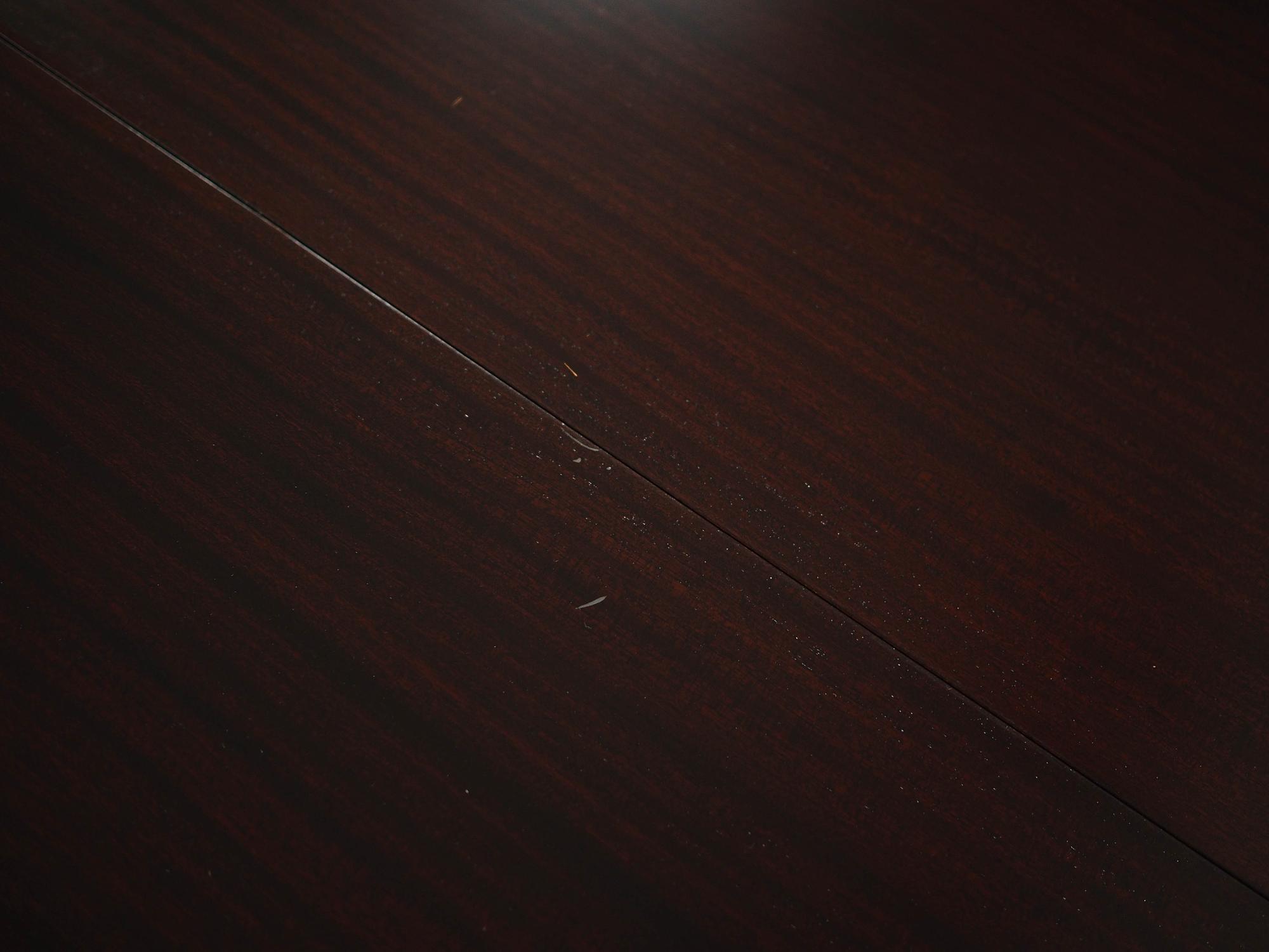 Mahogany table Dark brown 1970s Ø115cm 7