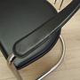 4x Dining chair leather metal 1980s 9