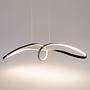 Curve LED-Pendelleuchte Aluminium 1-flammig 0
