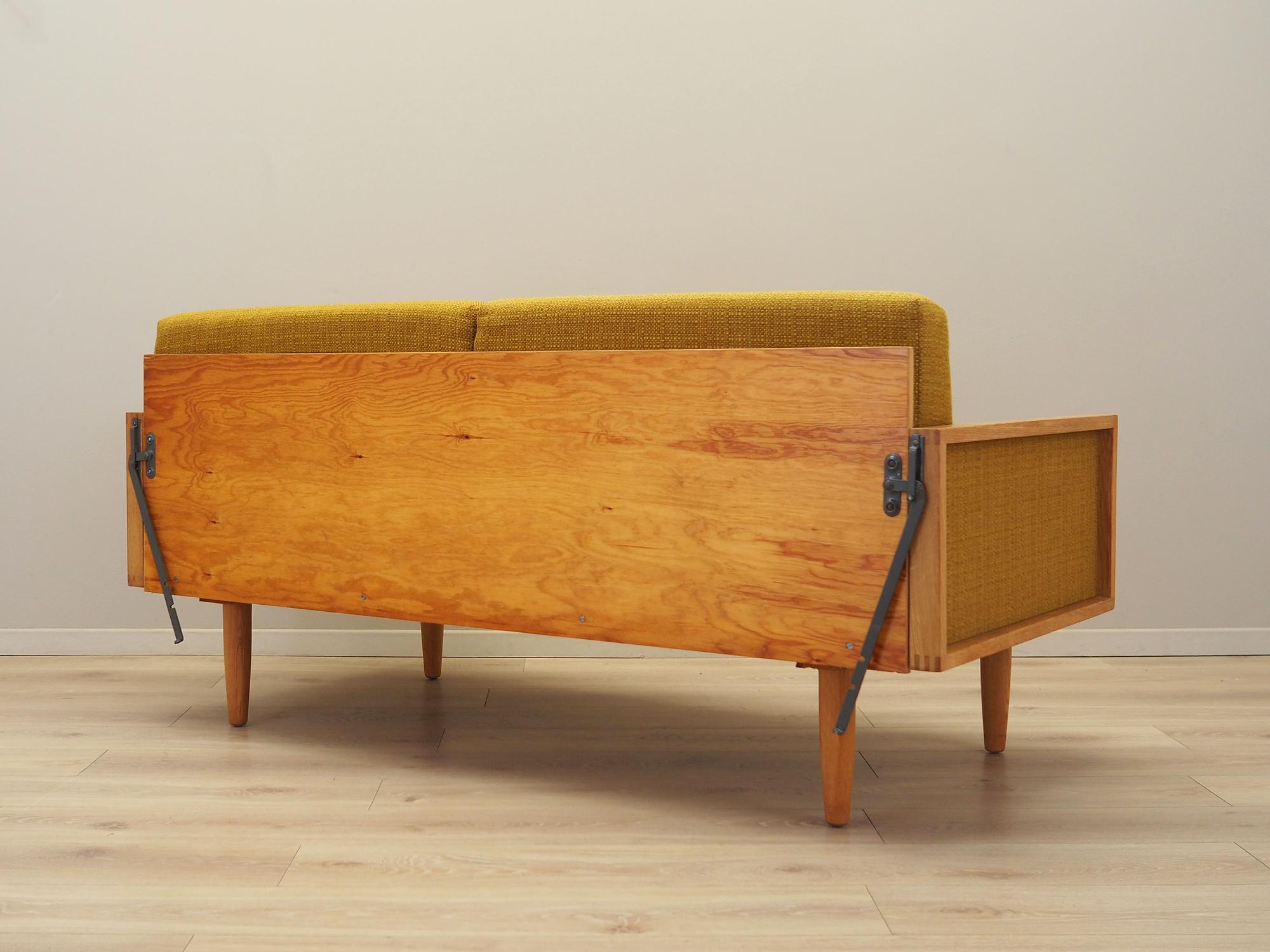 Oak Yellow Sofa 1960s 5