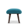 Moby Sessel mit Hocker Nussbaumholz Textil Aqua Blue 4