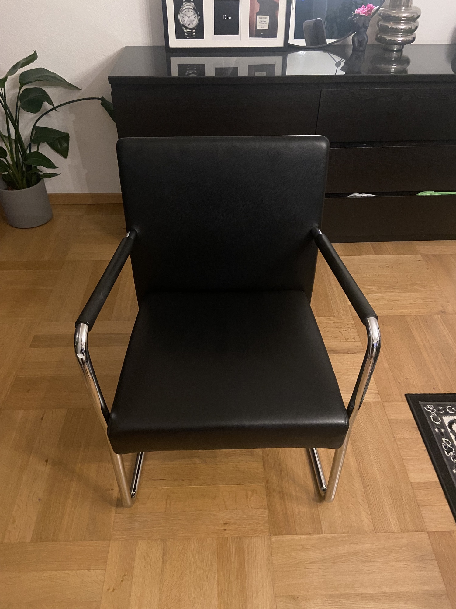12x Jason 1500 Freischwinger Walter Knoll Leder Schwarz 3