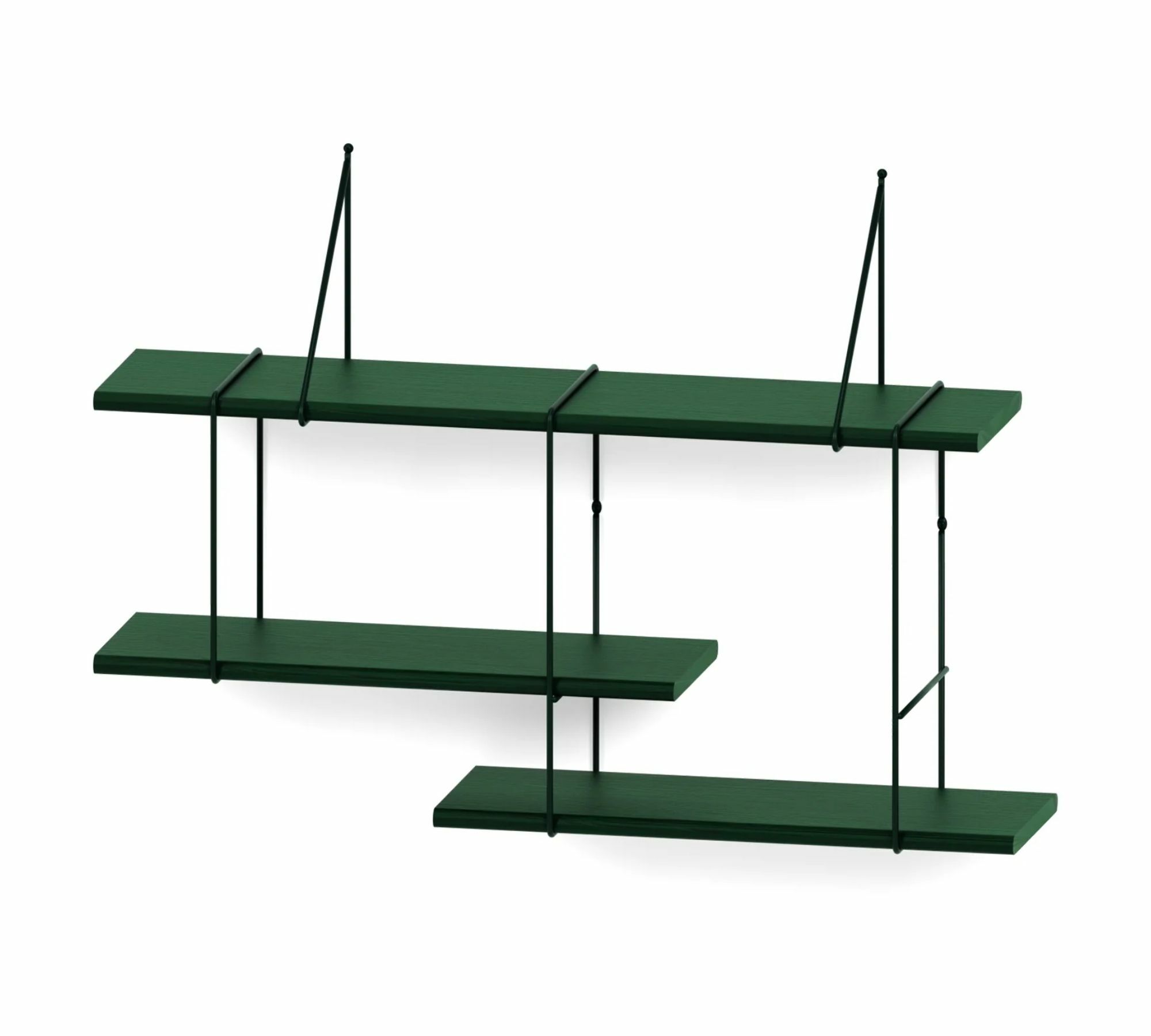 Shrink Regal Buchenholz Stahl Grün 1