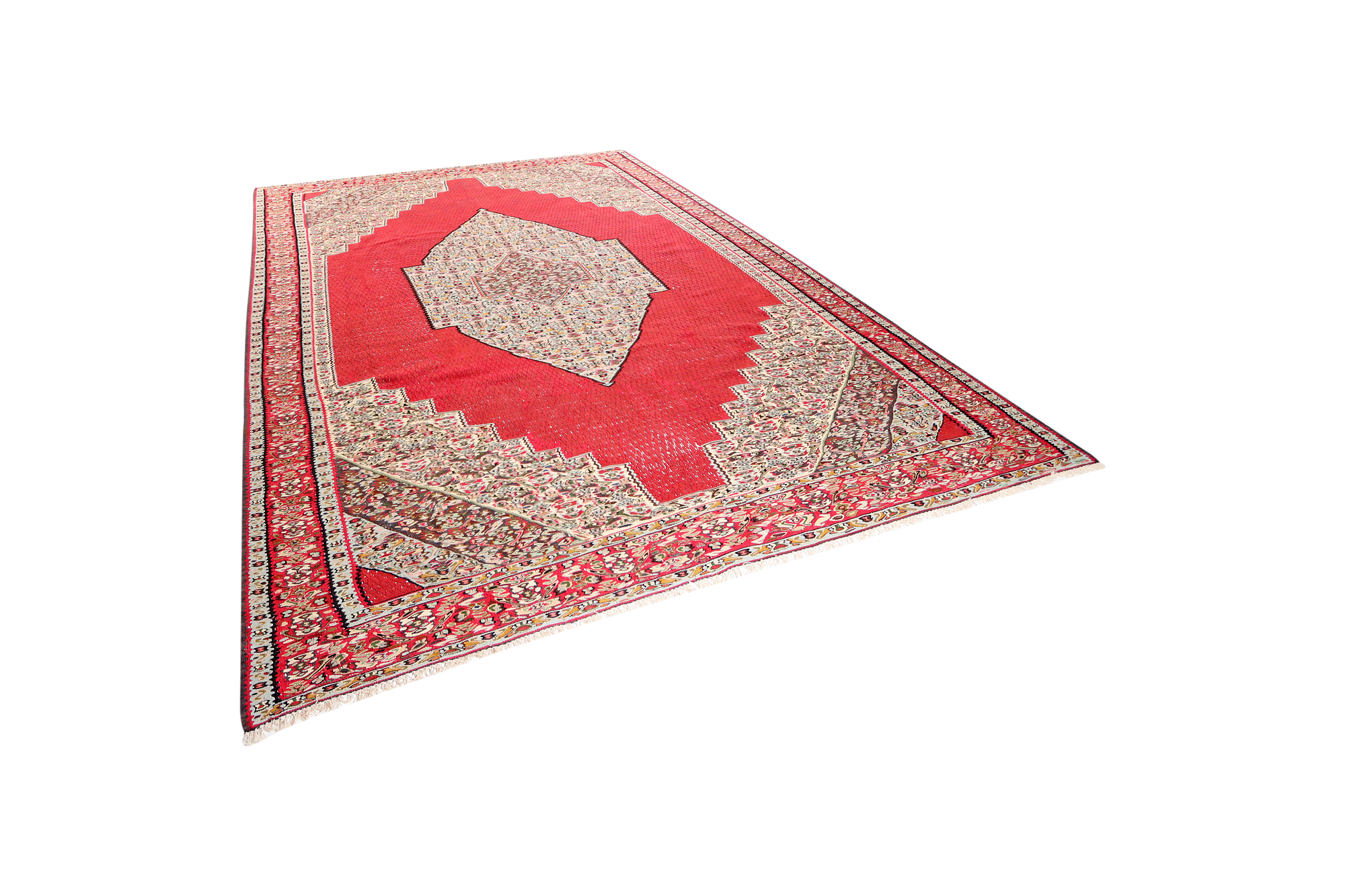Kilim Senneh Teppich Braun 3