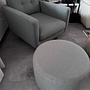 No. 9 Hocker Kunstfaser Grau 0