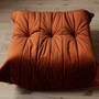 Togo Ottoman Velvet Amber-Orange 3