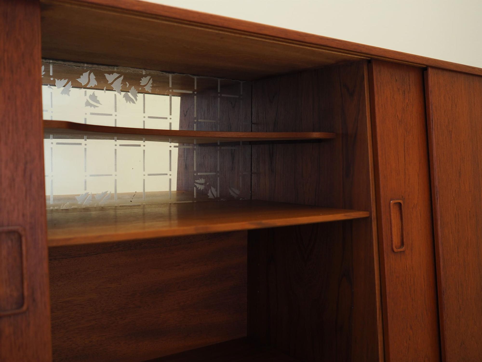 Highboard Teakholz Braun 1960er Jahre 13