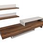 Nirvana TV furniture Teak wood White 8