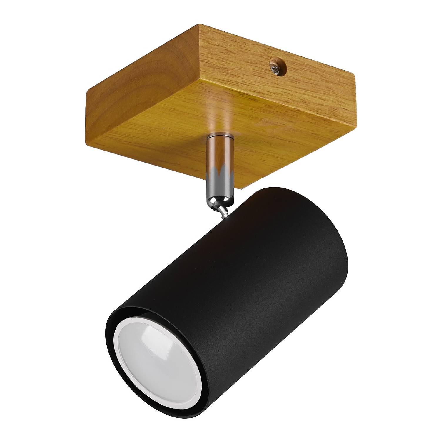 Marley I Ceiling lamp iron oak 1-light 3