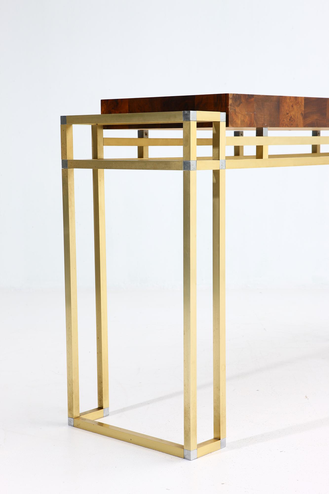 Console table brass 1970s 7