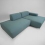 Pyllow Ecksofa Récamiere Rechts Feingewebe Taubenblau 0