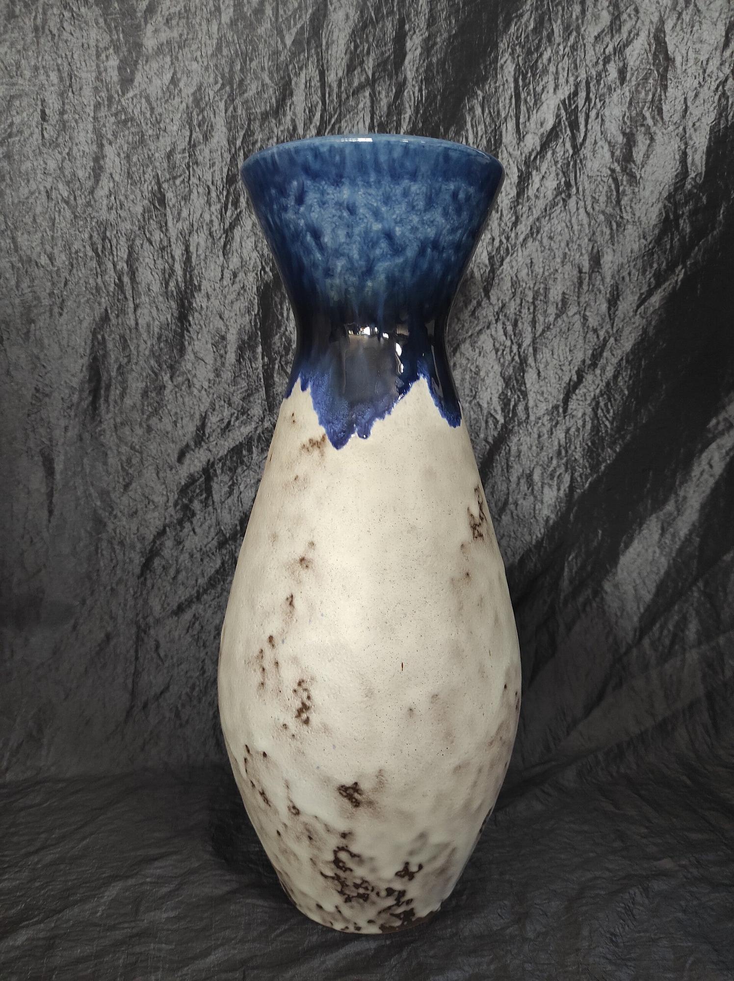 Vintage 432/40 Vase Keramik Blau  1