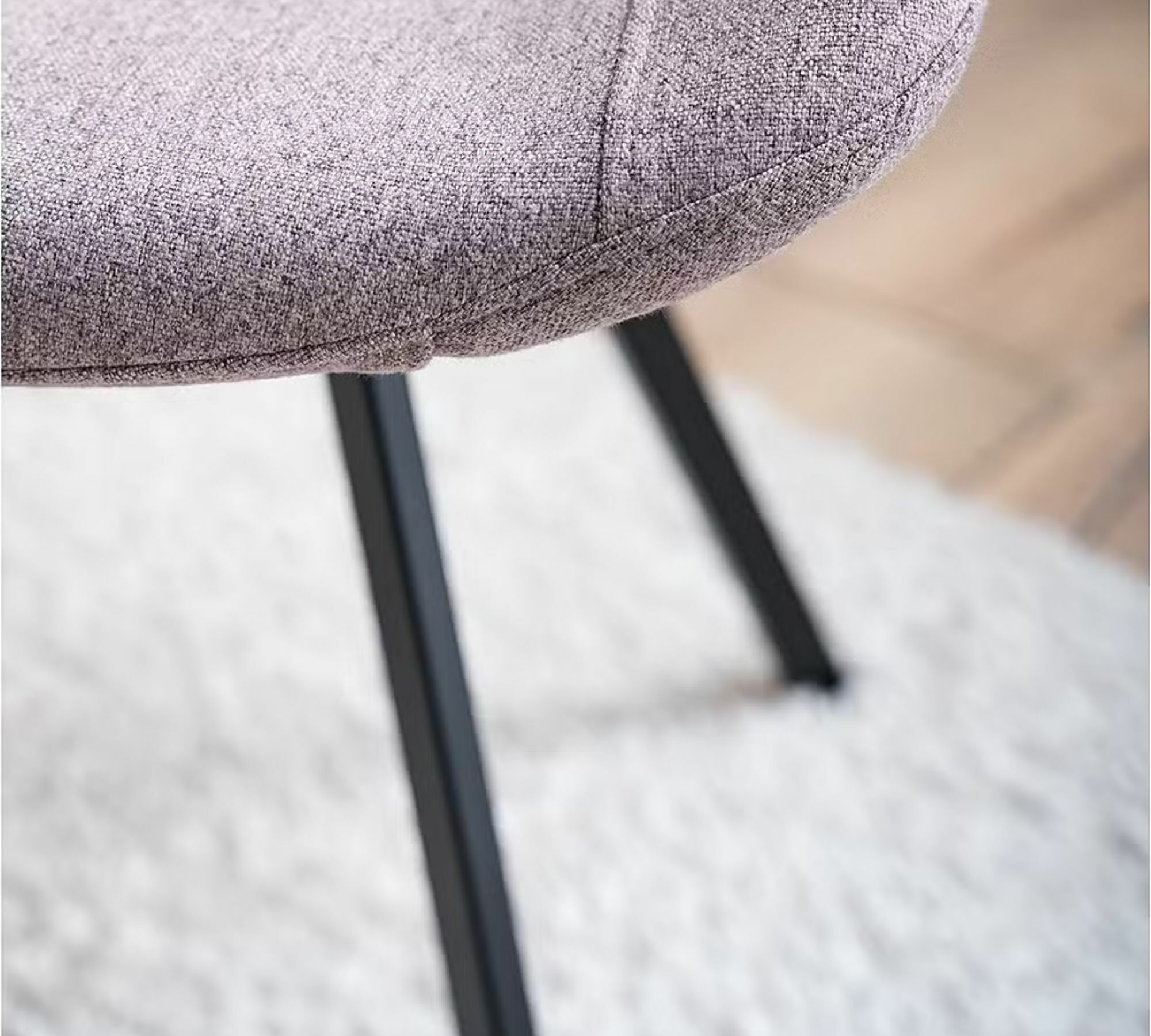 2x Cielo II Dining chair steel fabric stone brown 7