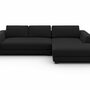 Atoll Ecksofa Textil Schwarz 2