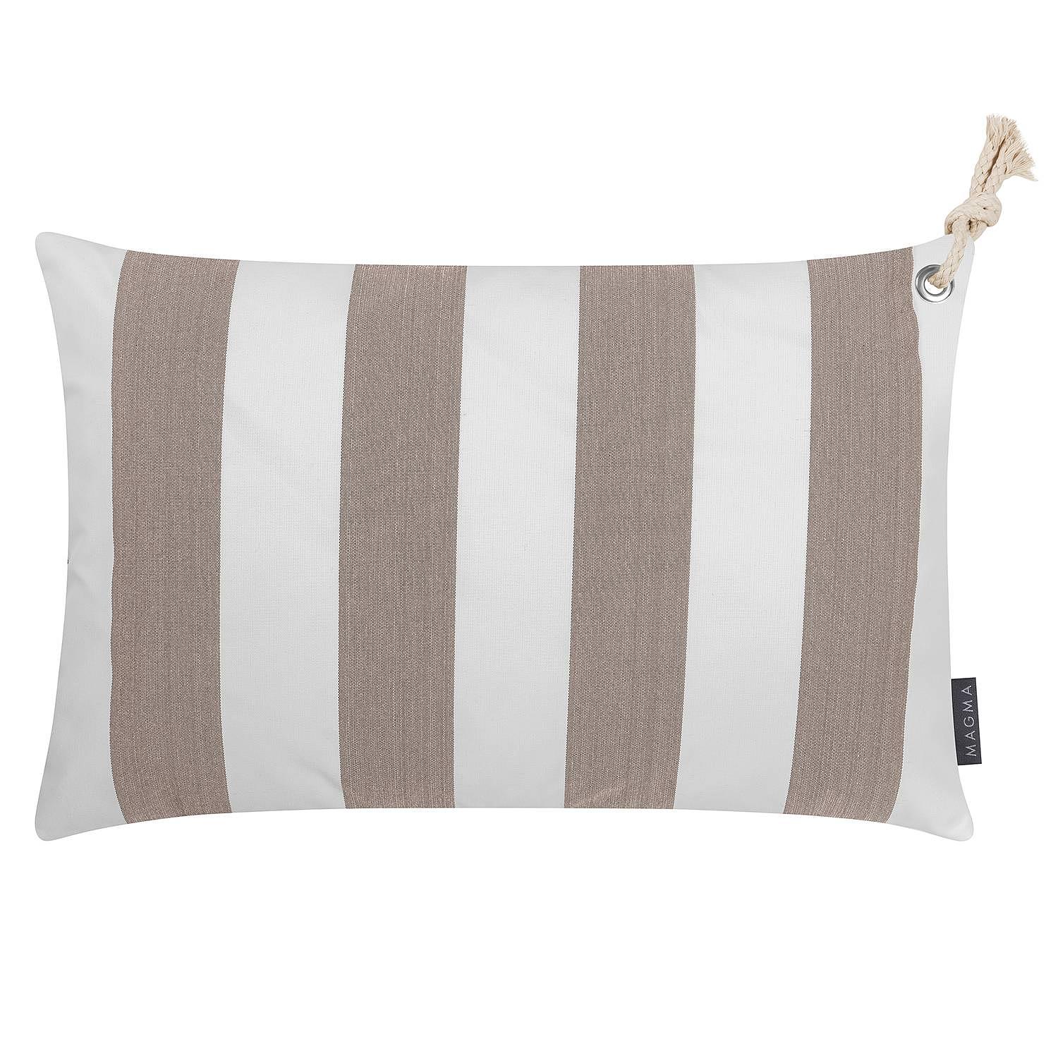 Cushion cover Santorin Polyacrylic Taupe White 60 x 40 cm 0