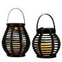 Solar lantern Sunshine Glow set of 2 plastic beige black 0