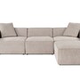 Sofa Récamiere Rechts Leinen Holz Mocha 1