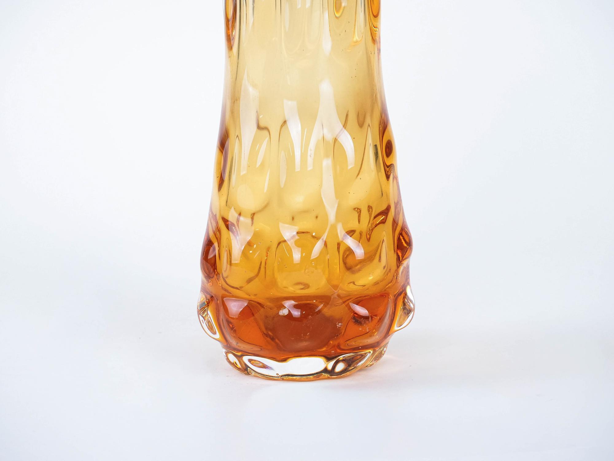 Glass vase Murano glass Transparent 1960s 4
