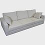 Lima Sofa 3-Sitzer Creme mit goldenen Beinen 6