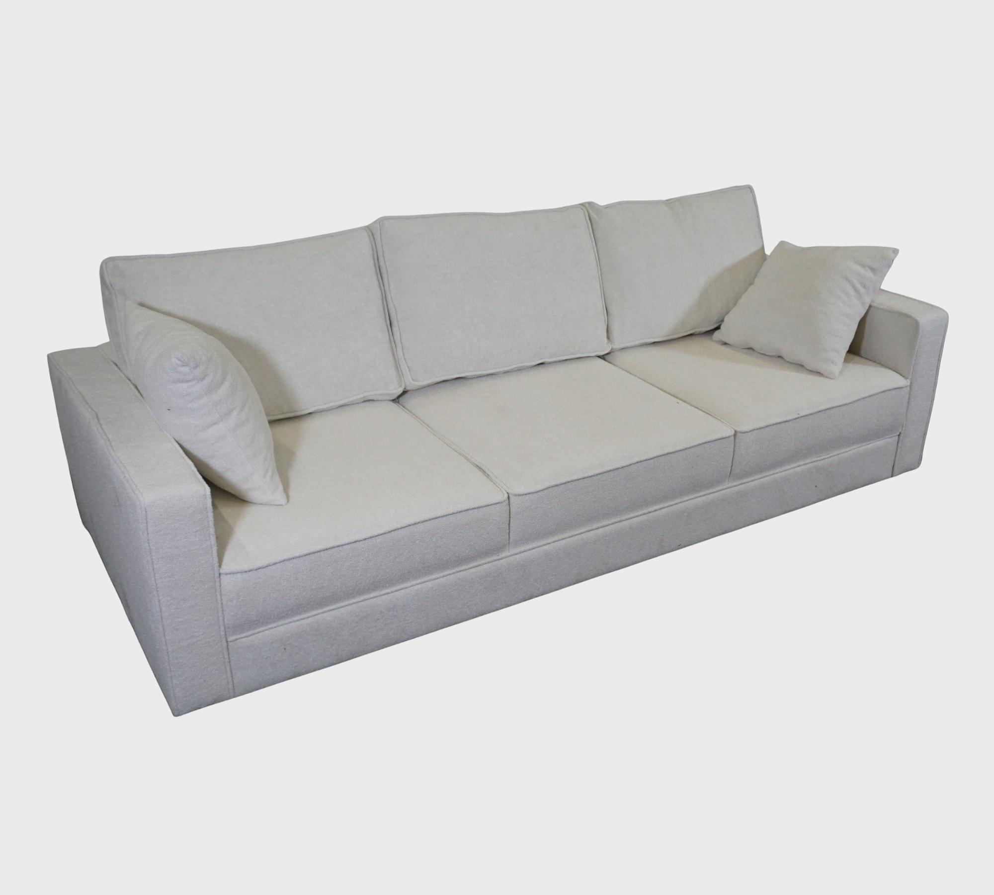 Lima Sofa 3-Sitzer Creme mit goldenen Beinen 6