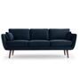 Sigrid Sofa 3-Sitzer Velour Lux Navy 0