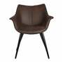 Armchair Microfiber Brown Black 0