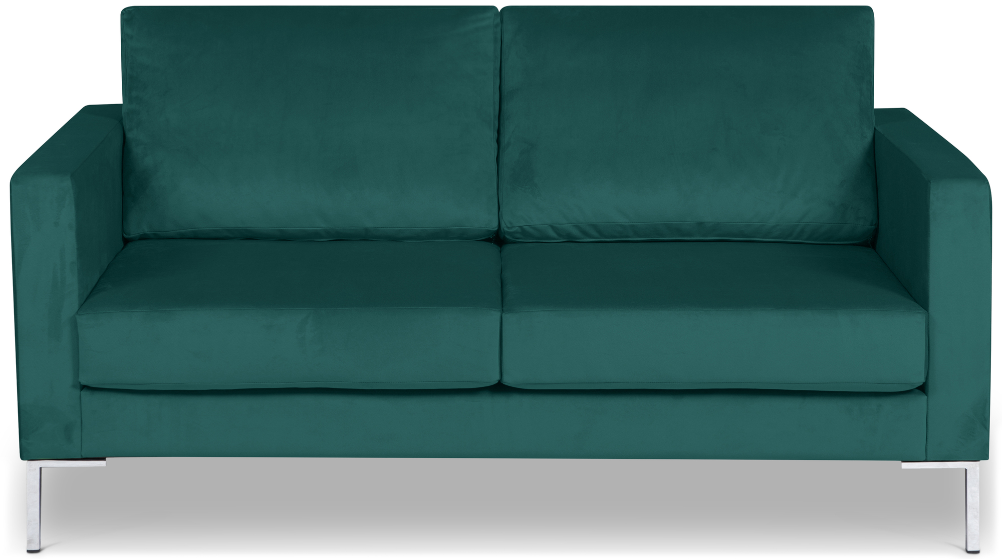 Portobello Sofa 2-Sitzer Samt Metall Petrol 1