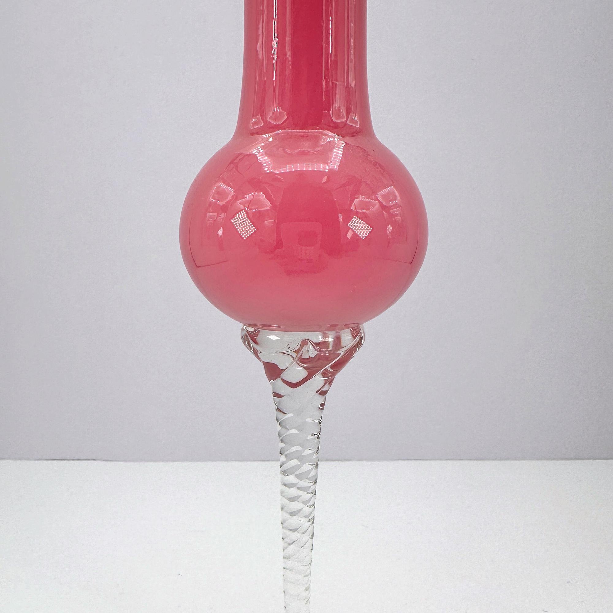 Vintage Vase Murano glass Pink 1970s 2