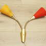 Vintage wall lamp metal textile multi-colored 1970s 7