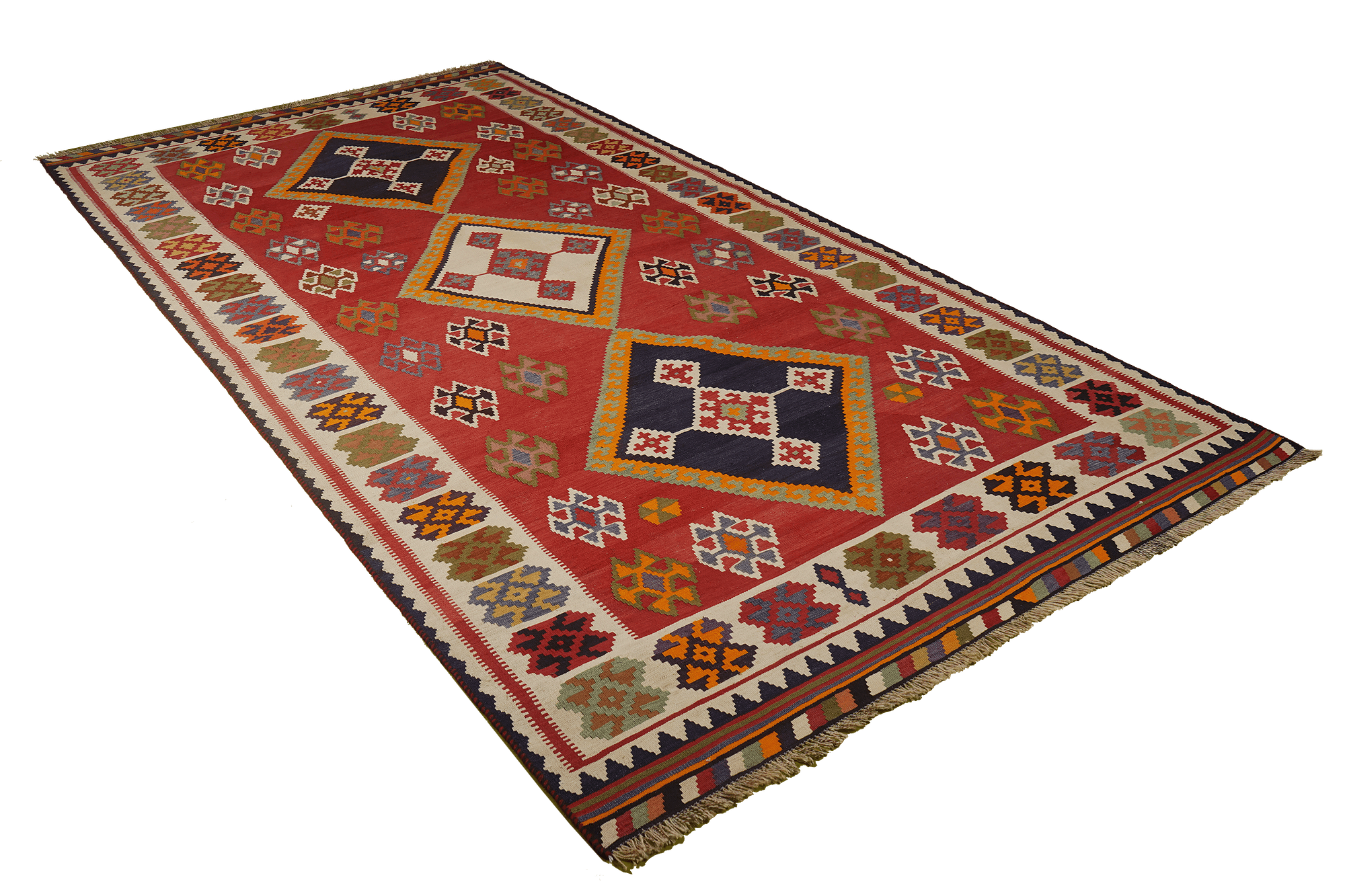 Kilim Gashgai Teppich Rot 2