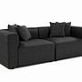 Mora XL 2-Sitzer Sofa Schwarzgrau 3