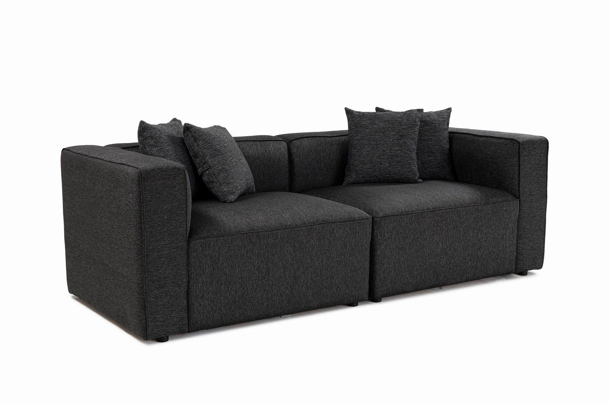 Mora XL 2-Sitzer Sofa Schwarzgrau 3