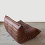 Togo Sofa 2-Sitzer Pull-Up-Leder Kentuckybraun 4