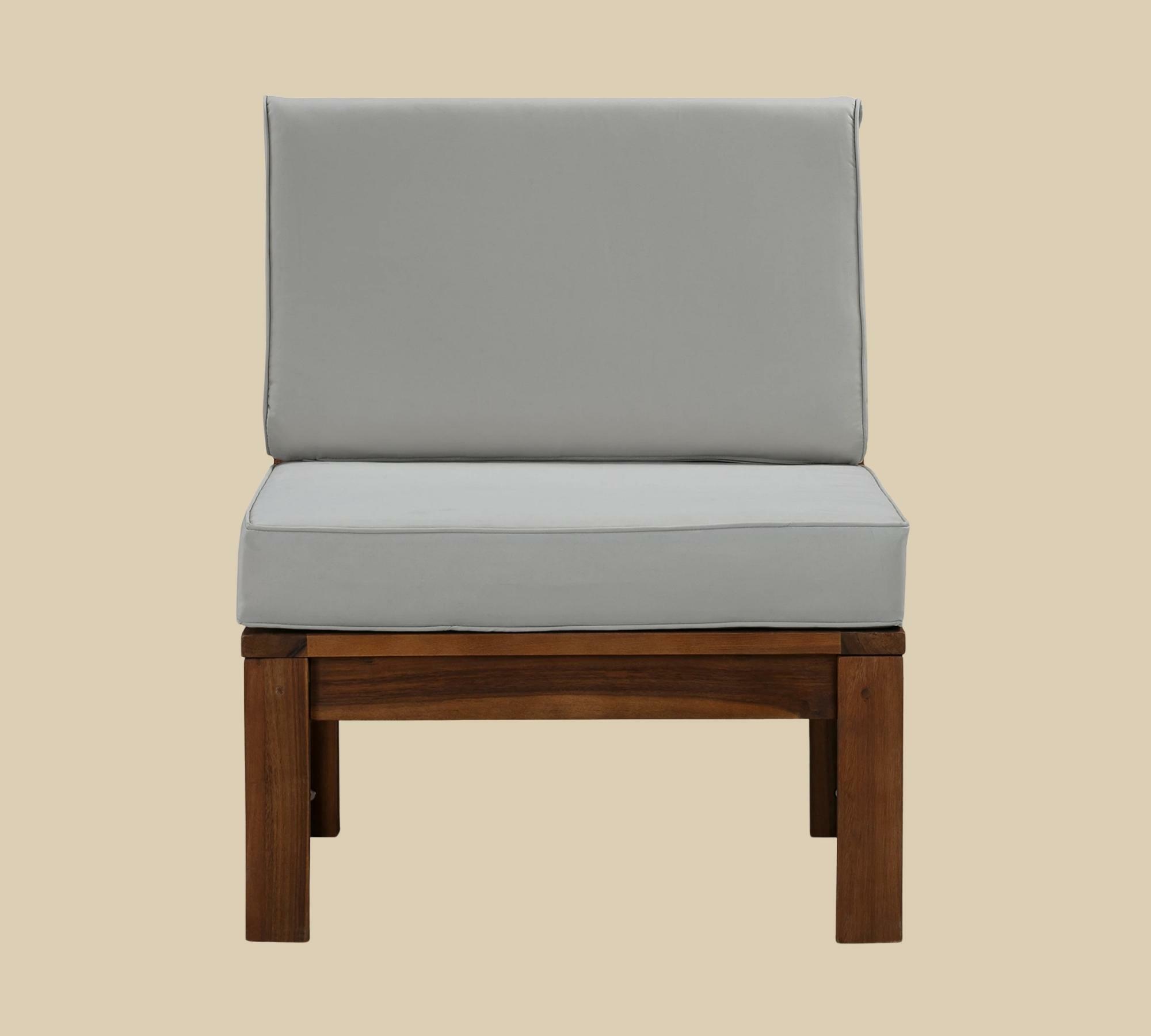 Loungesessel Akazie Massiv Taupe 1