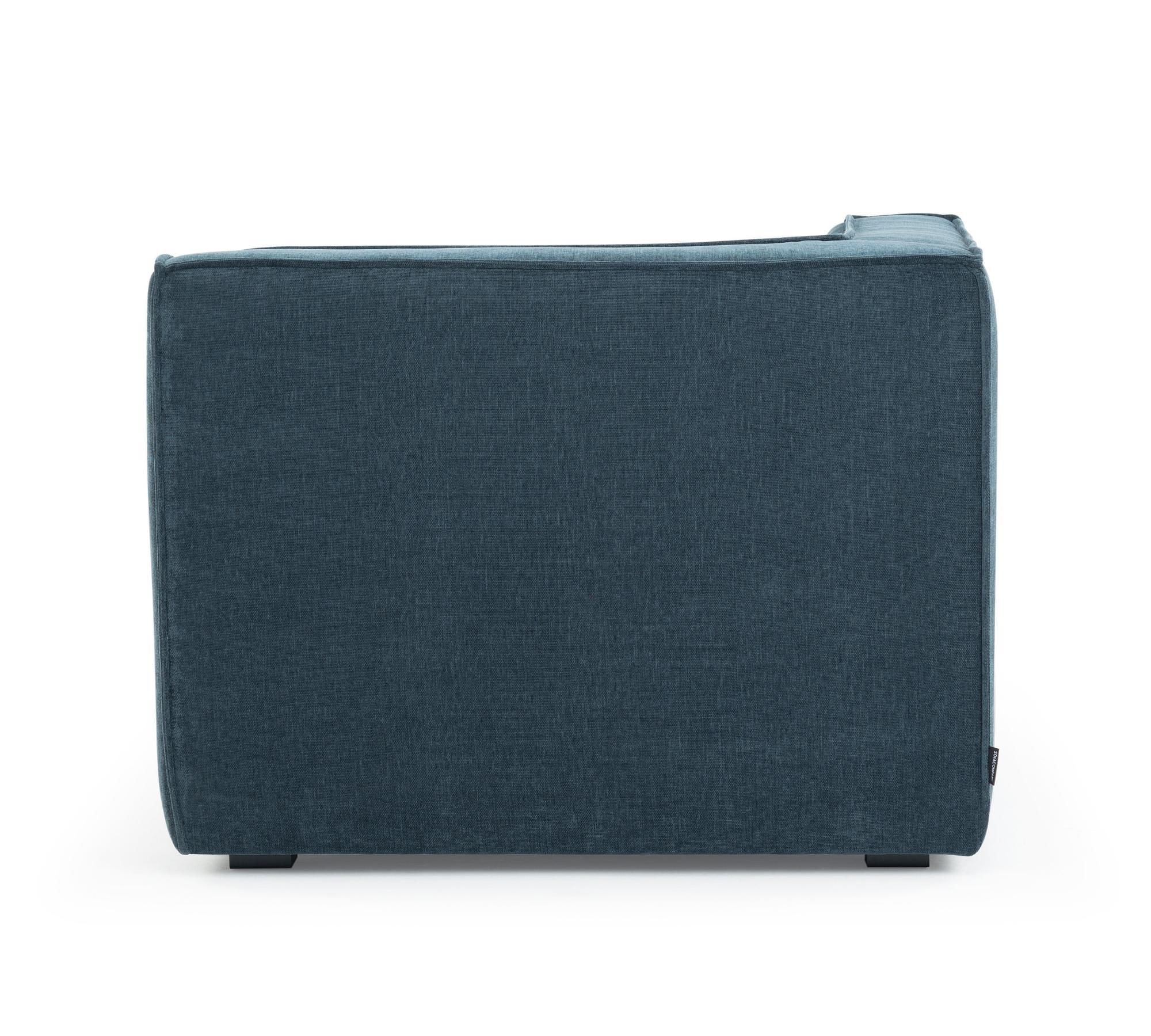 Dane 1-Sitzer Eckmodul Links Danny Dusty Blue 2