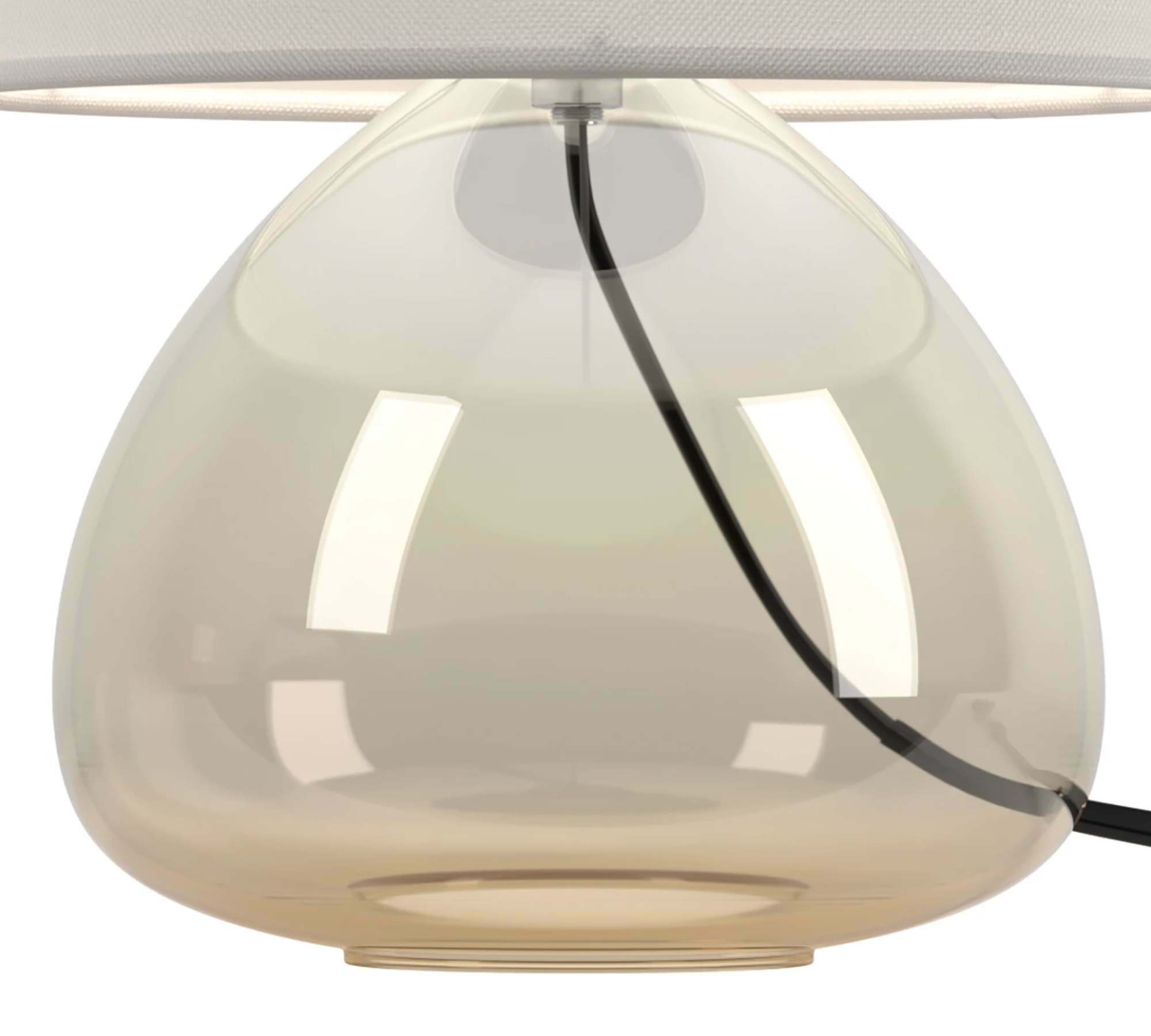 Tischlampe Glas Metall Pulverbeschichtet 3